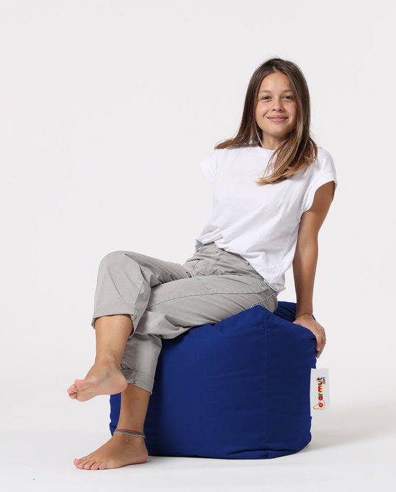 Atelier Del Sofa Square Pouf - Blue